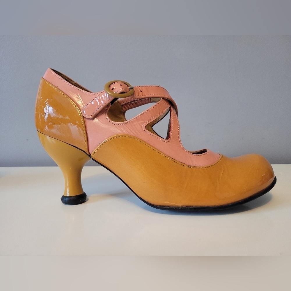 Fluevog Bellevue Pearl Hart Criss Crossed Mary Jane Heel, GUC, Size 7.5 - Picture 12 of 16